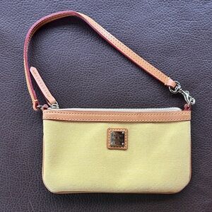 Dooney & Bourke Yellow and Tan Wristlet